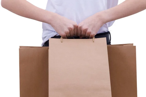 Isolated People Shopping Bags — Stock Photo, Image