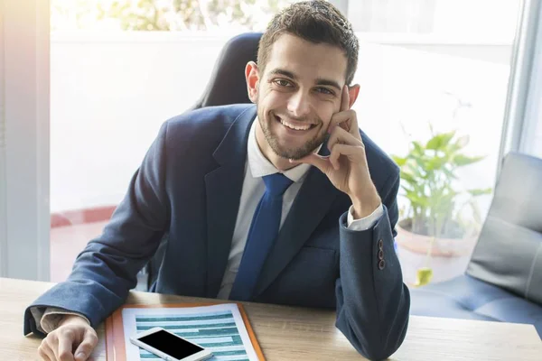 Uomo Affari Dirigente Ufficio — Foto Stock