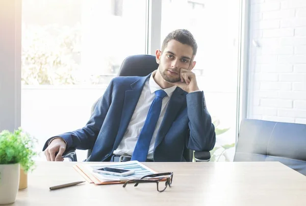 Uomo Affari Dirigente Ufficio — Foto Stock