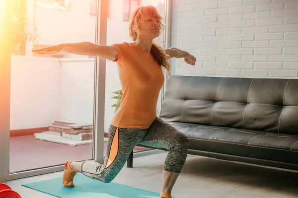 woman exercising at the gym or at home