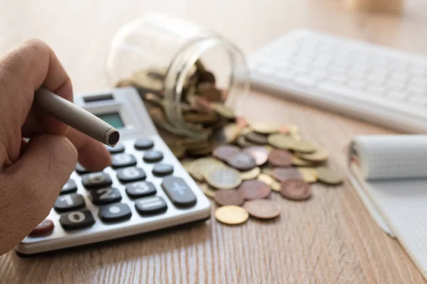 Conceptos Ahorro Con Bote Monedas — Foto de Stock