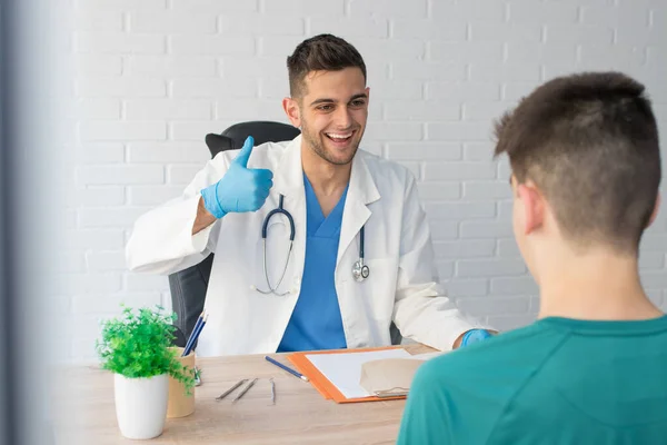 doctor in consultation with patient, health and medicine