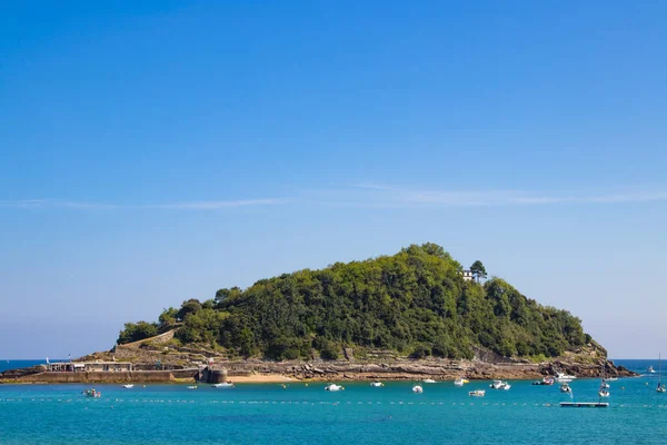 Wyspa Świętego Sebastiana Guipuzcoa Hiszpania — Zdjęcie stockowe