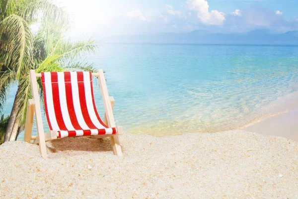 沙滩上的吊床 夏日风景和假日 — 图库照片