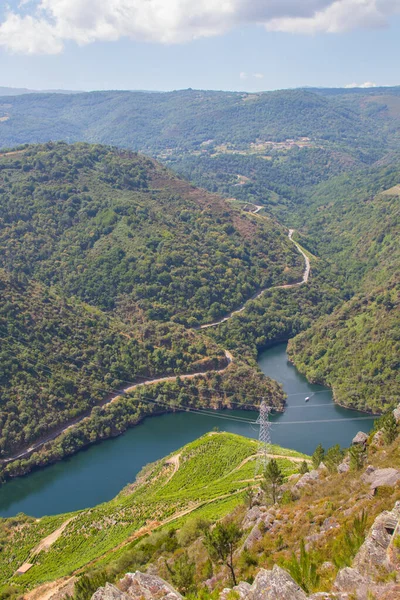 Pemandangan Lembah Sil Dari Sudut Pandang Melakukan Duque Ribeira Sacra — Stok Foto
