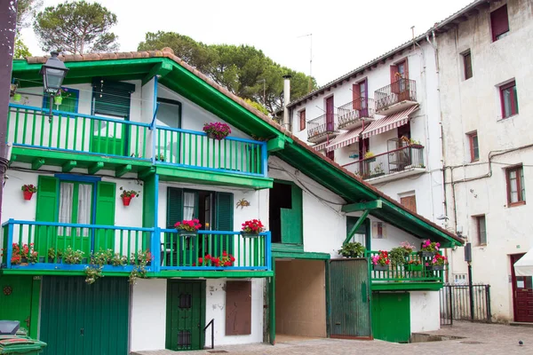 Hondarribia Nın Binaları Evleri Mimarisi Bask Ülkesi Spanya — Stok fotoğraf