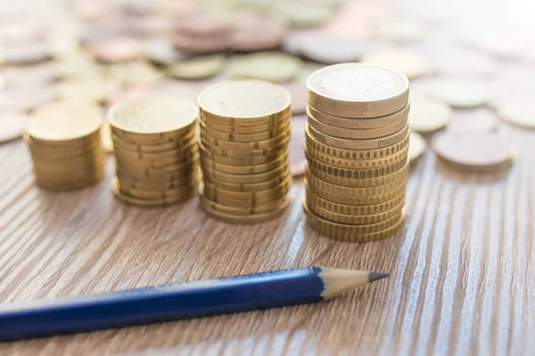 Monedas Apiladas Ahorros Contabilidad Financiera — Foto de Stock