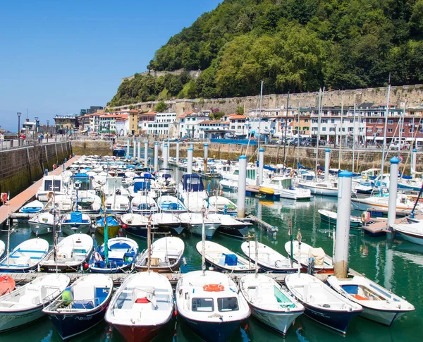 San Sebastian Guipuzcoa Spanya Limanı Manzara Panoramik — Stok fotoğraf