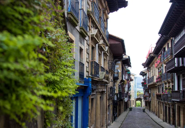 Gebouwen Huizen Architectuur Van Hondarribia Baskenland Spanje — Stockfoto