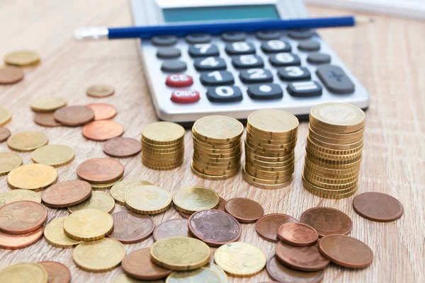 Calculator Currencies Savings Accounting — Stock Photo, Image