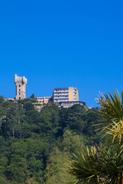 San Sebastian, Guipuzcoa, İspanya 'daki igueldo Dağı manzarası