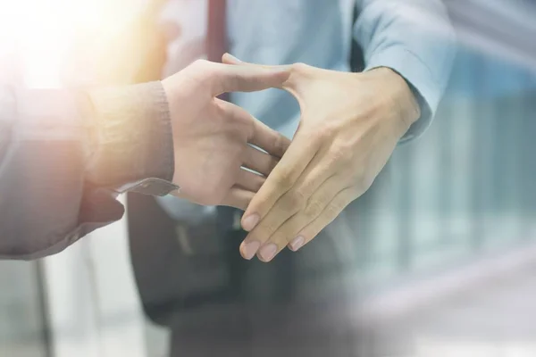 Hands Business People Greeting Hiring — Stock Photo, Image