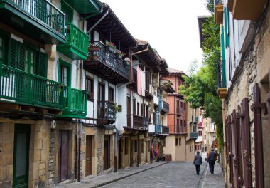 buildings, houses and architecture of hondarribia, basque country, spain clipart