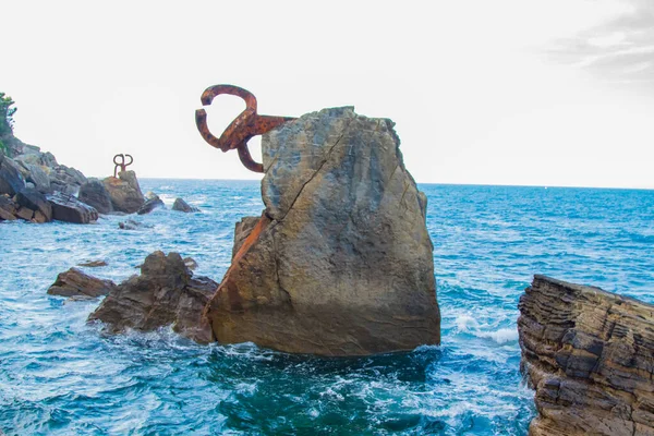 Sculptures Comb Winds Donostia San Sebastian Spain — Stock Photo, Image