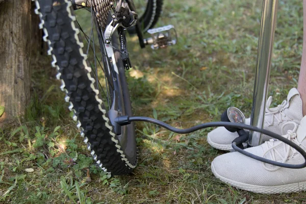 Fahrrad Rad Mit Luftschüssel — Stockfoto