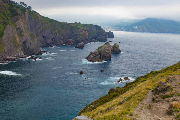 Küstenlandschaft Gaztelugatxe Baskenland Spanien — Stockfoto