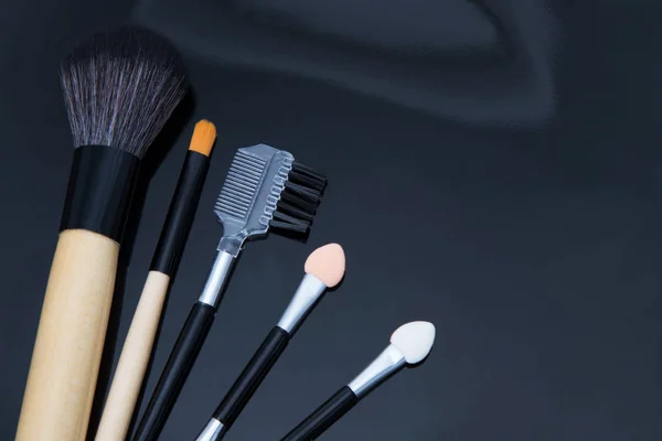 Trucco Spazzole Cosmetici Bellezza — Foto Stock