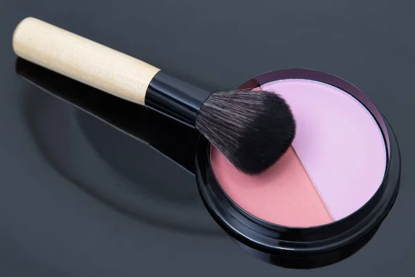 Maquiagem Escovas Cosméticos Beleza — Fotografia de Stock