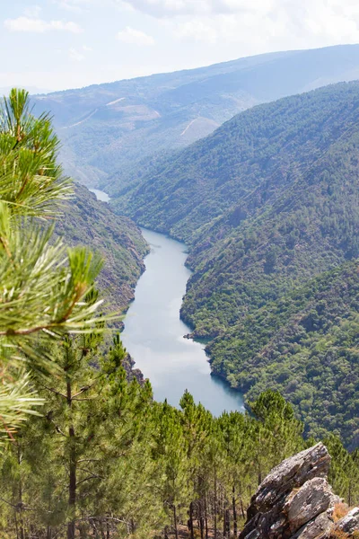 Krajina Silného Kaňonu Pohledu Duque Ribeira Sacra Ourense Galicie Španělsko — Stock fotografie