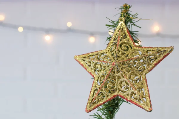 Kerstboom Luifel Thuis — Stockfoto