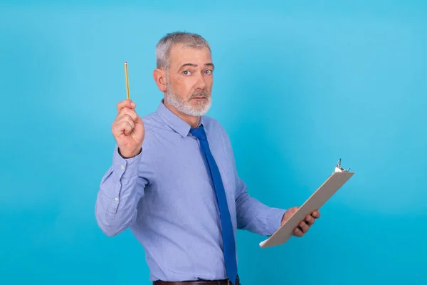 adult businessman isolated on color background