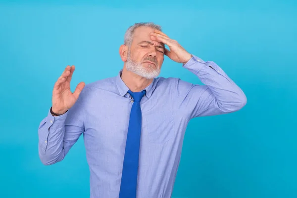 Uomo Affari Adulto Isolato Sfondo Colore — Foto Stock