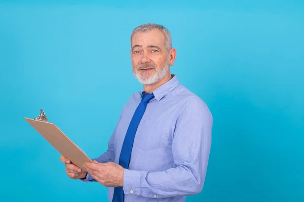 adult businessman isolated on color background