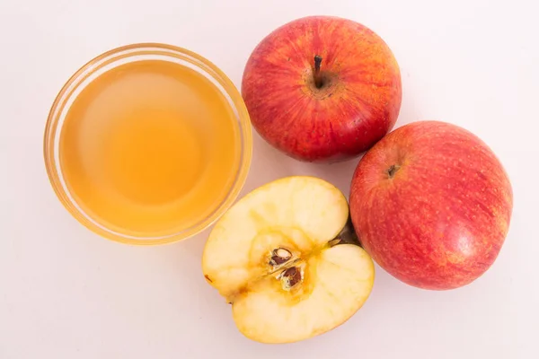 Bovenaanzicht Van Appelciderazijn — Stockfoto