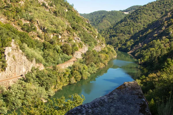 Krajobraz Kanionu Sil Ribeira Sacra Galicia Hiszpania — Zdjęcie stockowe