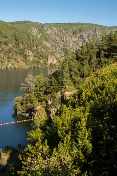 San Esteban Reservoir Sil Ribeira Sacra Canyon Orense Galicia Spain —  Fotos de Stock