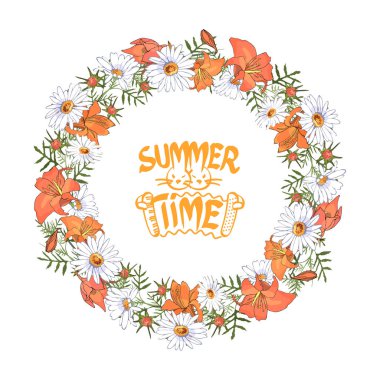 Vektör Bahçe çiçek.