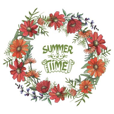 Vektör Bahçe çiçek.