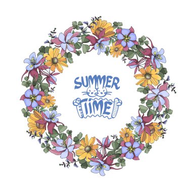 Vektör Bahçe çiçek.