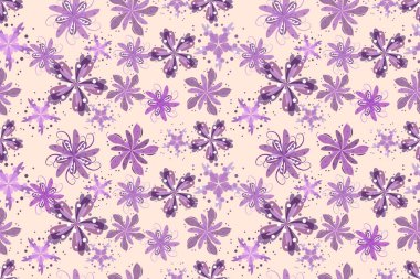 Sanat çiçek vektör seamless modeli.