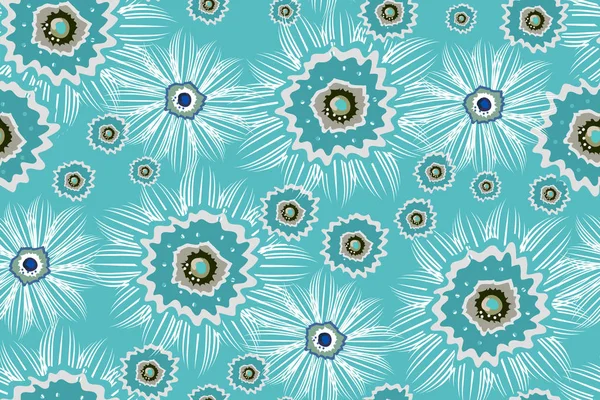 Sanat çiçek vektör seamless modeli.