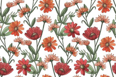 vektör çiçek desenli