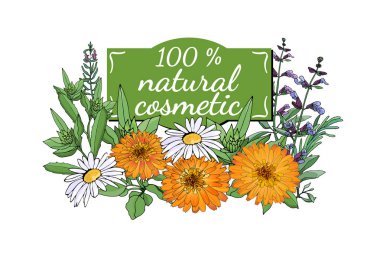 Çiçek gelen doğal kozmetik.