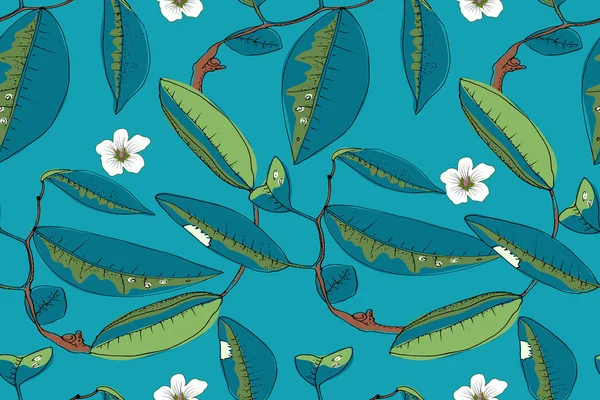 Art vecteur floral motif sans couture . — Image vectorielle