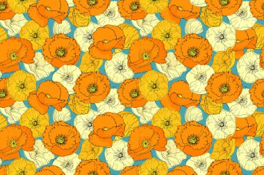 Sanat çiçek vektör seamless modeli.