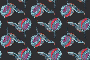 Sanat çiçek vektör seamless modeli.