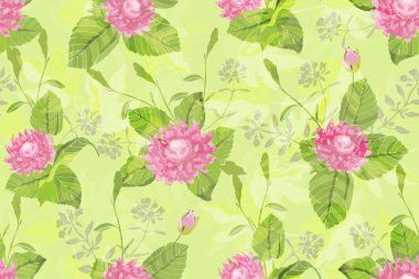  Güzel vektör pembe çiçekler.