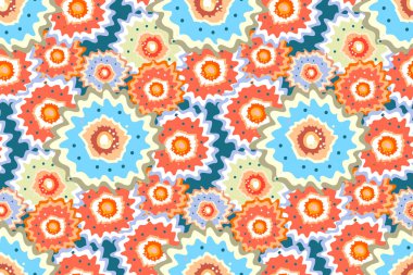 Abstract floral vector seamless pattern. clipart