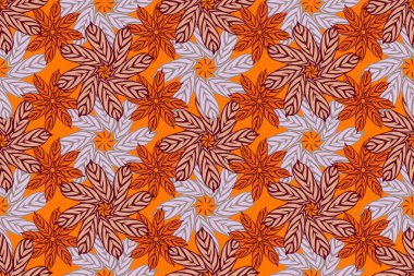 Çiçeksel vektör pürüzsüz desen.