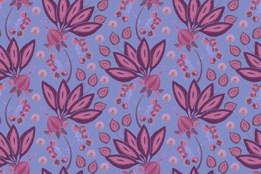 Sanat çiçek vektör seamless modeli. 