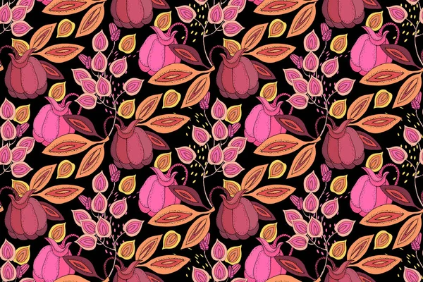 Art vecteur floral motif sans couture . — Image vectorielle
