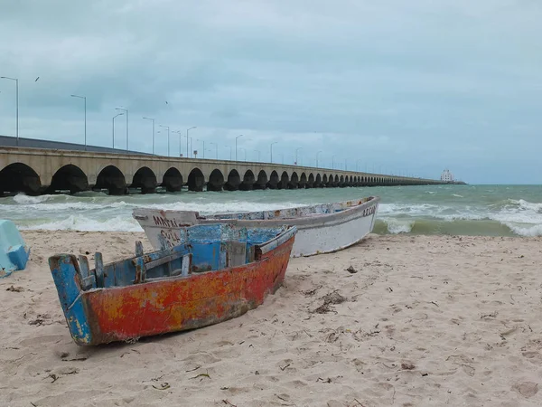 Progreso Mexiko Ledna 2018 Nejdelší Molo Světě Přístavu Města Progreso — Stock fotografie