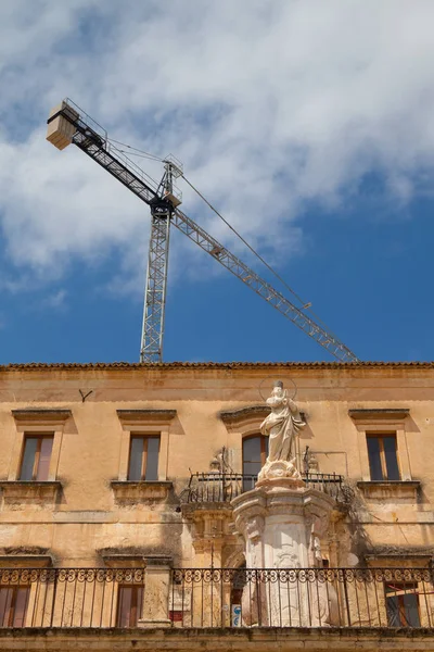 Rovine Architettura Barocca Nel Centro Storico Noto Sicilia Italia — Foto Stock