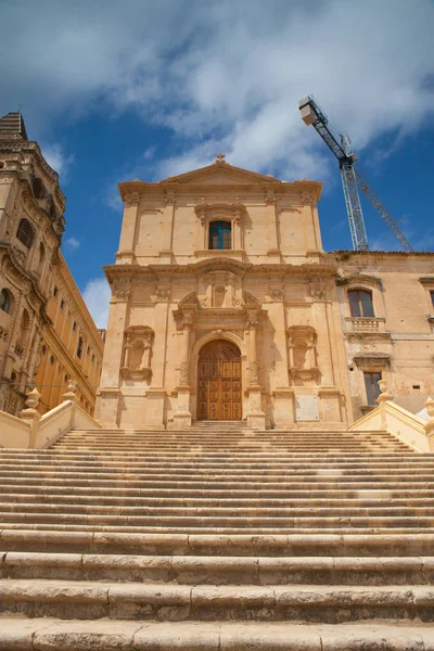 Ruins Baroque Style Architecture Old Town Noto Sicily Italy — Stock Photo, Image