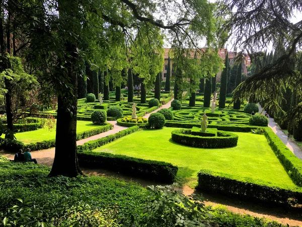 Verona Italy May 2018 Giusti Palace Garden Located Short Distance — Stock Photo, Image