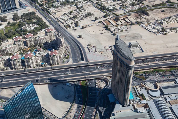 Dubai Zjednoczone Emiraty Arabskie Lutego 2012 Widok Góry Dubai Downtown — Zdjęcie stockowe
